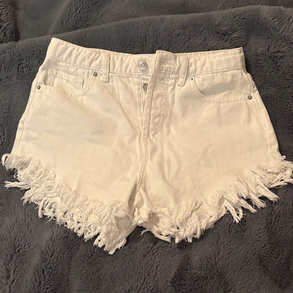Wild Fable White Frayed Jean Shorts